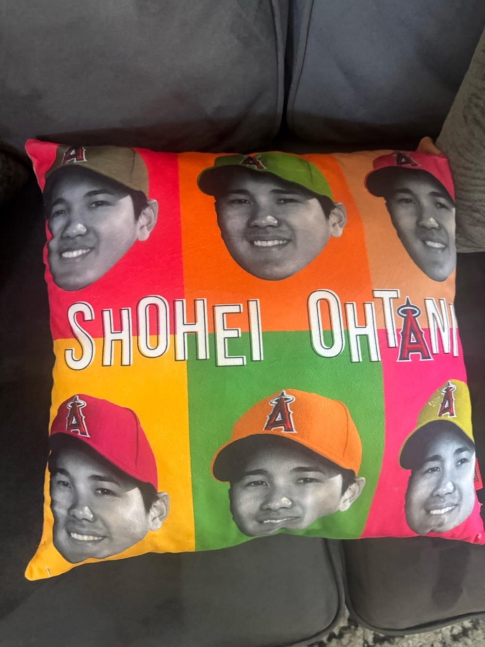 Shohei Ohtani Pop Art Pillow - Multicolor